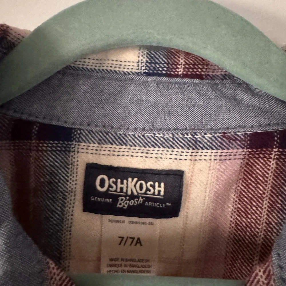NWT OshKosh B'gosh Kids Plaid Shirt